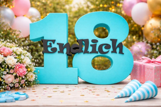 Dekozahl mit Reagenzglas