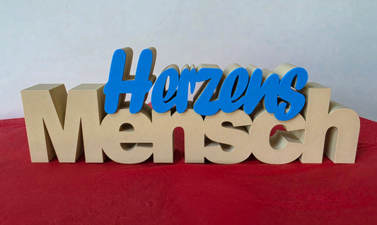 Deko-Schriftzug „Herzens Mensch“ – liebevolle Dekoration mit besonderem Charme